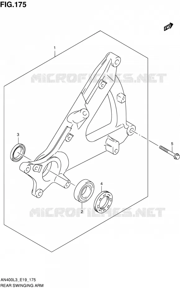 SWINGARM Suzuki SCOOTER 400 BURGMAN 2013  AN400A L3 (E02,E19,E24)