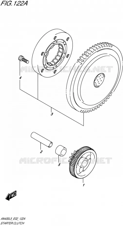 STARTMOTOR CLUTCH Suzuki SCOOTER 400 BURGMAN 2015  AN400 L5 (E19)