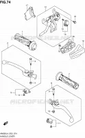 HANDGRIPS   LEVERS (AN650L4 E19) voor Suzuki BURGMAN 650 2014