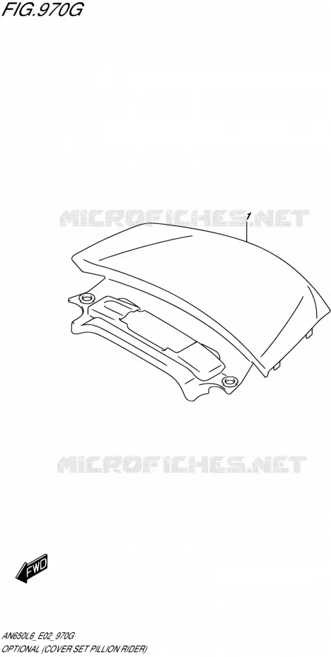 OPTIES (COVER SET PILLION RIDER) (AN650ZL6 E19) Suzuki SCOOTER 650 BURGMAN 2016  AN650Z L6 (E02)