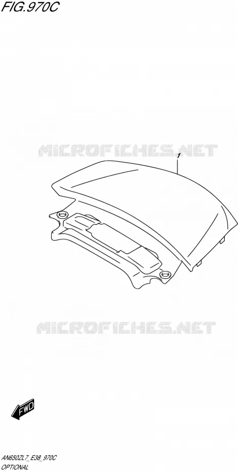 OPTIES (COVER SET PILLION RIDER) Suzuki SCOOTER 650 BURGMAN 2017  AN650Z L7 (E38)