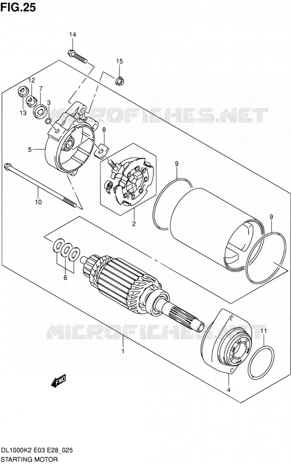 STARTMOTOR Suzuki MOTO 1000 V-STROM 2003  DL1000 K3 (E03,E28,E33)