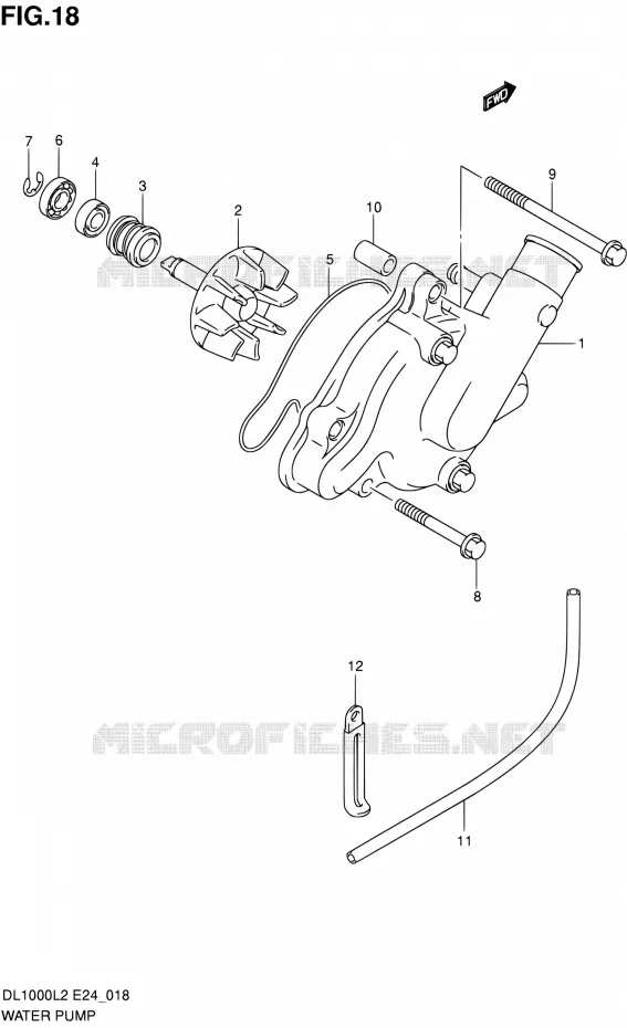 WATERPOMP Suzuki MOTO 1000 V-STROM 2012  DL1000 L2 (E24)