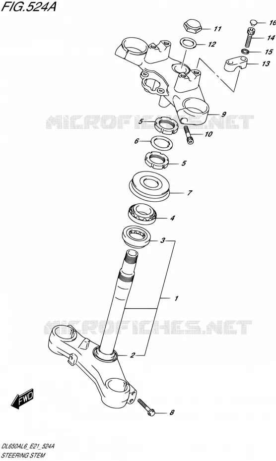 STUURKOLOM Suzuki MOTO 650 V-STROM 2016  DL650XAUE L6 (E21)