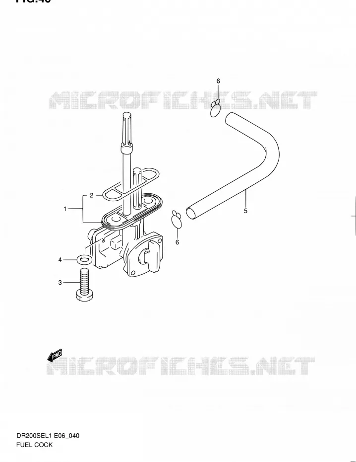 FUEL COCK Suzuki MOTO 200 DR 2011  DR200SE L1 (E06,E24)