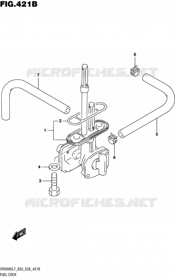 FUEL COCK (DR200SL7 E28) Suzuki MOTO 200 DR 2017  DR200S L7 (E03,E28,E33)