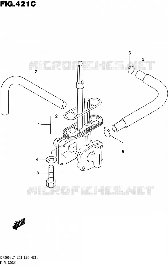 FUEL COCK (DR200SL7 E33) Suzuki MOTO 200 DR 2017  DR200S L7 (E03,E28,E33)