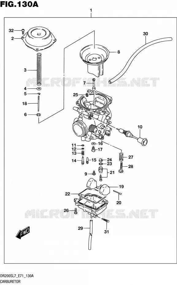 CARBURATOR Suzuki MOTO 200 DR 2017  DR200S L7 (E71)