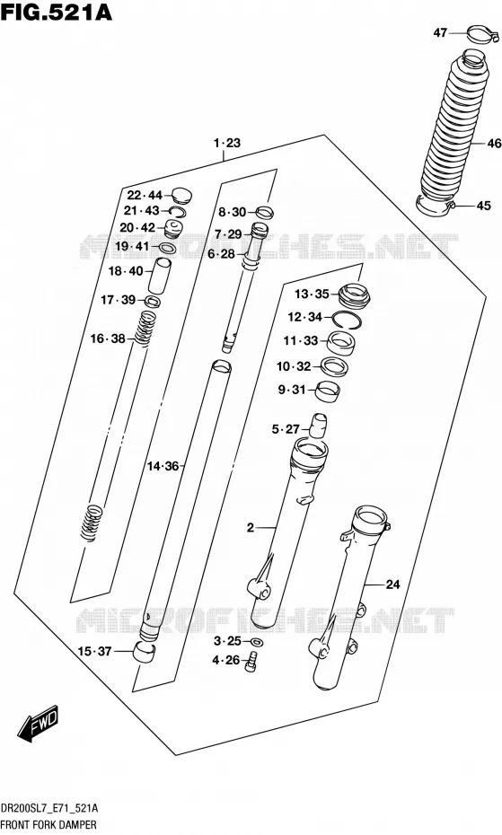 VOORVORK Suzuki MOTO 200 DR 2017  DR200S L7 (E71)