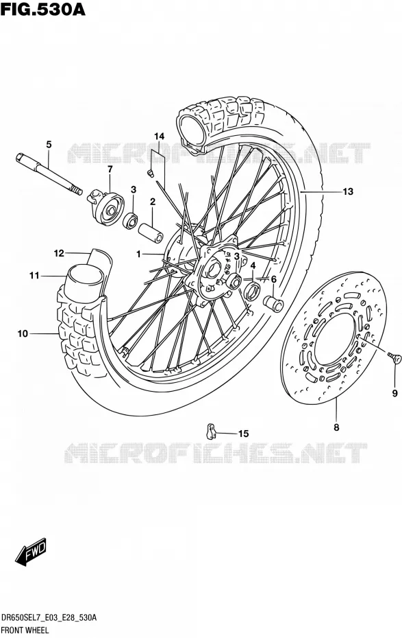 VOORWIEL Suzuki MOTO 650 DR 2017  DR650SE L7 (E03,E28,E33)