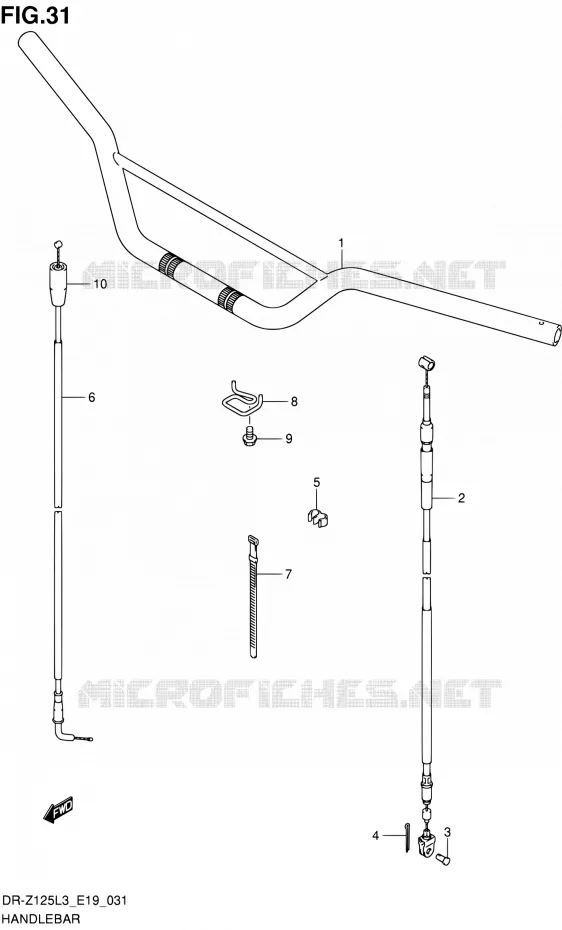 STUUR (DR-Z125LL3_E19) Suzuki MOTO 125 DR-Z 2013  DR-Z125L L3 (E19)
