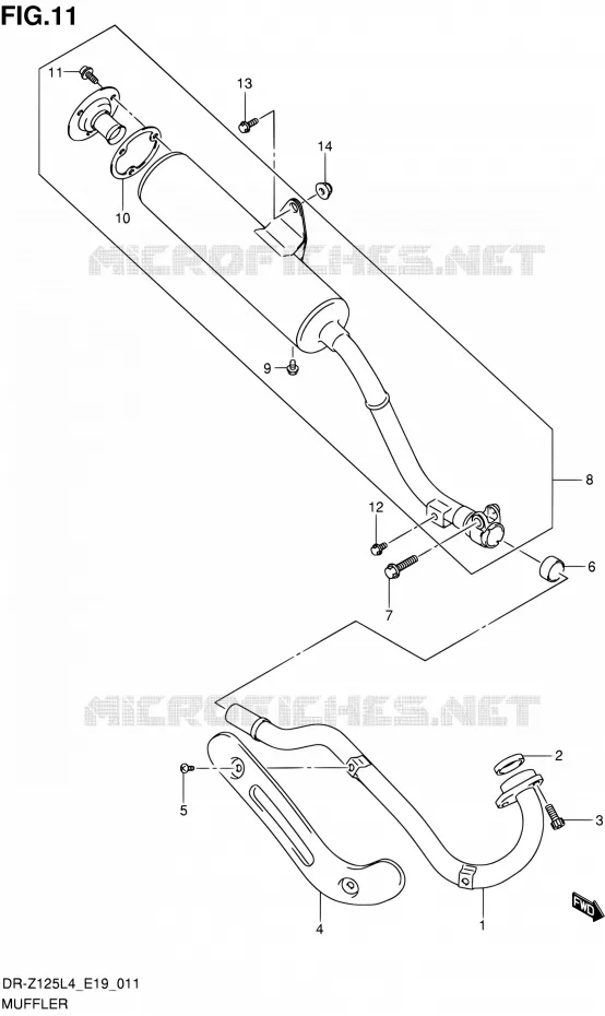 GELUIDDEMPER Suzuki MOTO 125 DR-Z 1994  DR-Z125L L4 (E19)