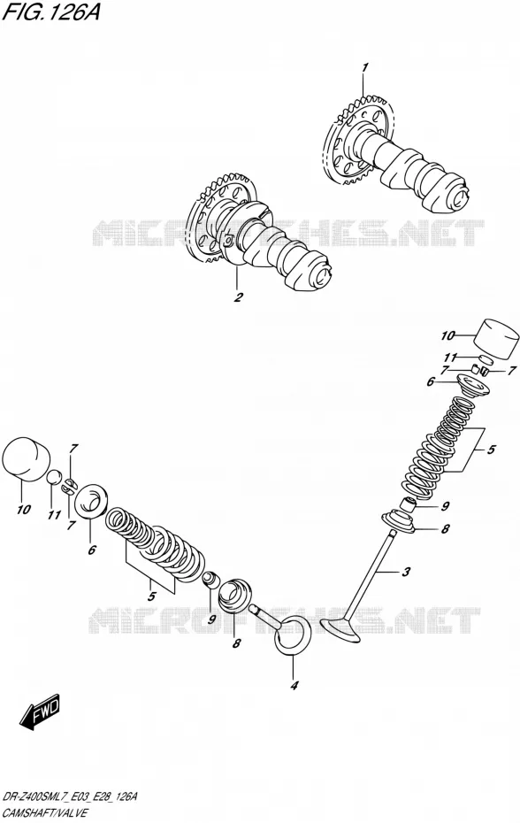 NOKKENAS - VALVES Suzuki MOTO 400 DR-ZSM 2017  DR-Z400SM L7 (E03,E28,E33)