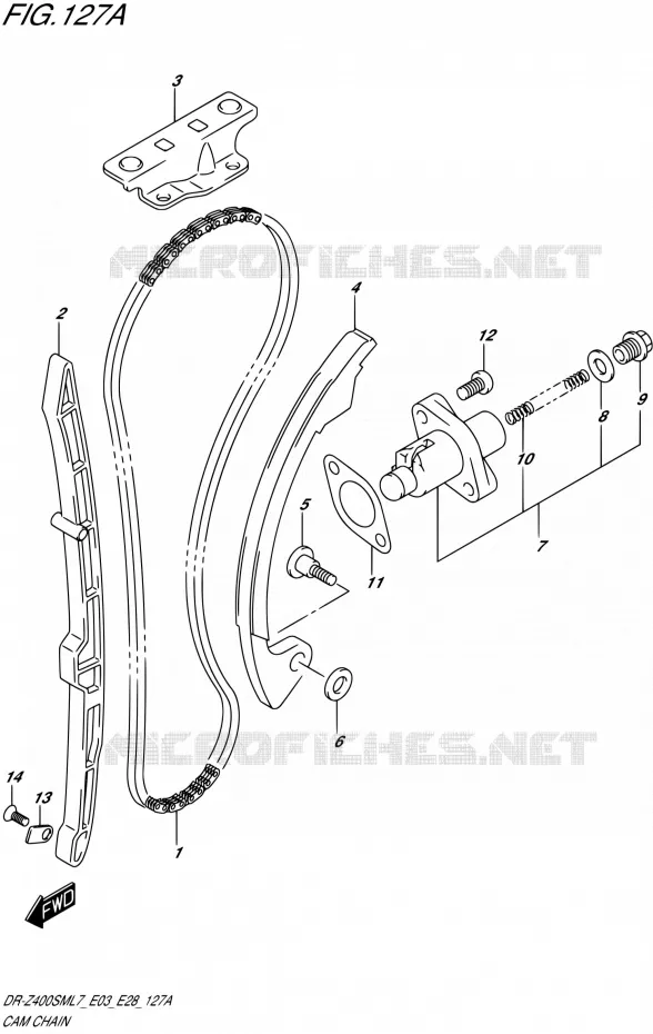 TIMING Suzuki MOTO 400 DR-ZSM 2017  DR-Z400SM L7 (E03,E28,E33)