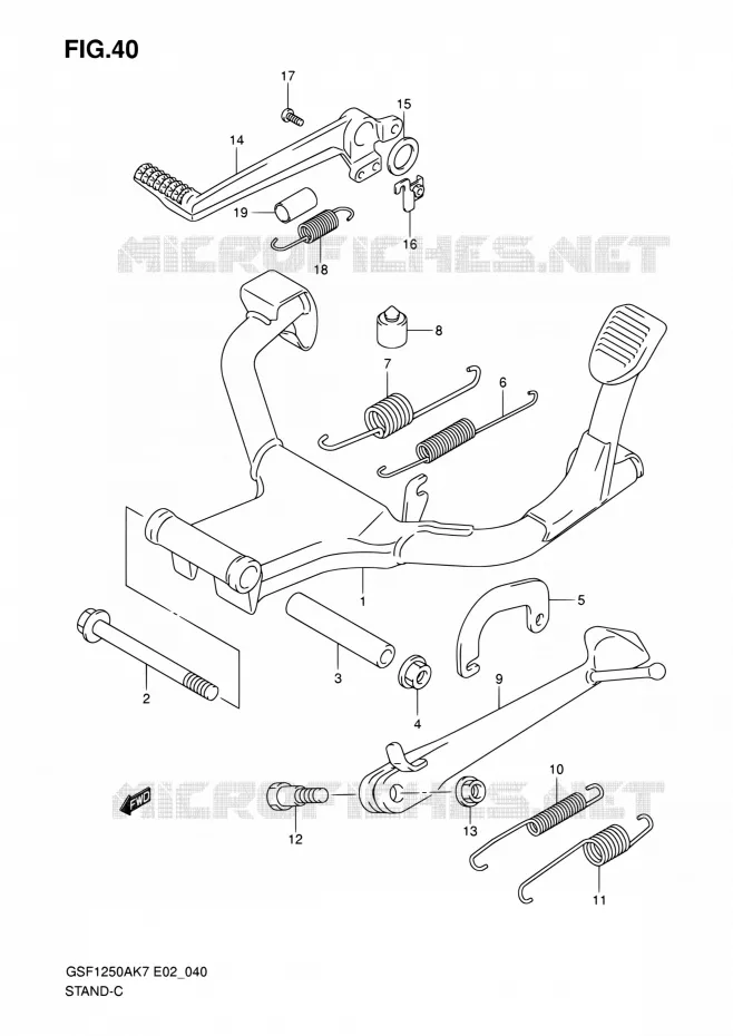 STAND Suzuki MOTO 1250 BANDIT-S 2010  GSF1250SA L0 (E02,E19,E24,E37)