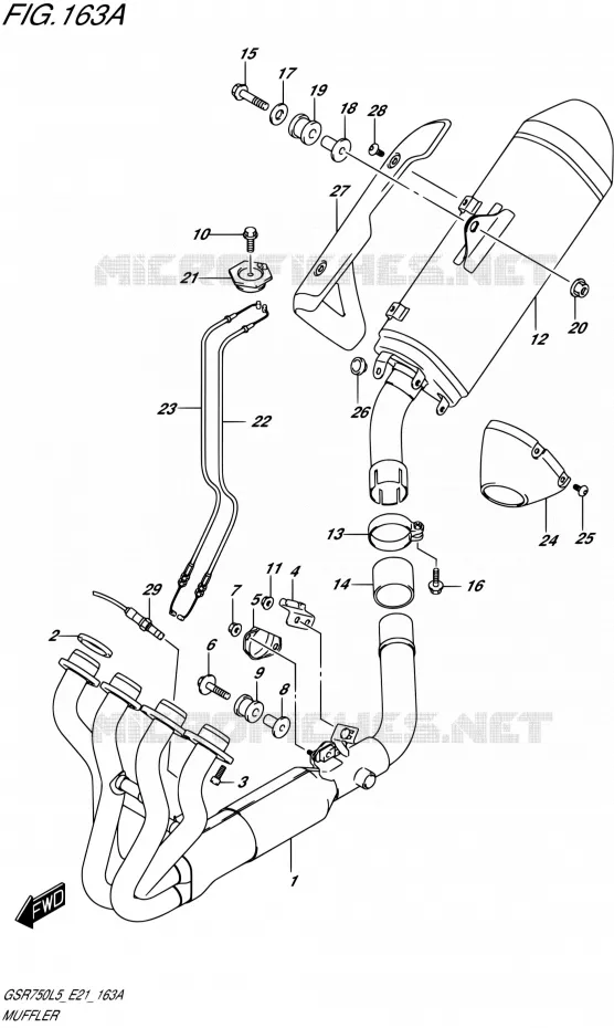 GELUIDDEMPER Suzuki MOTO 750 GSR 2015  GSR750AUE L5 (E21)