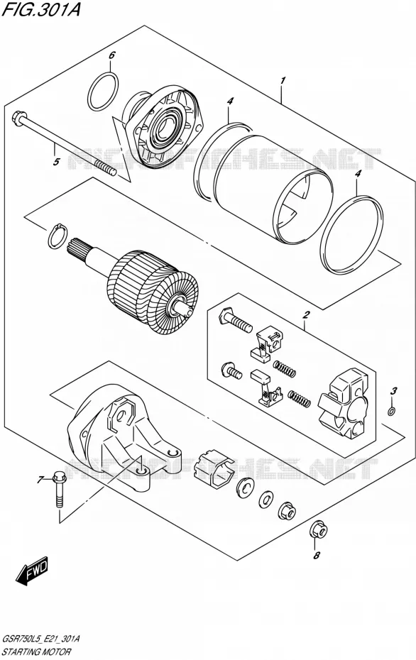 STARTMOTOR Suzuki MOTO 750 GSR 2015  GSR750AUE L5 (E21)