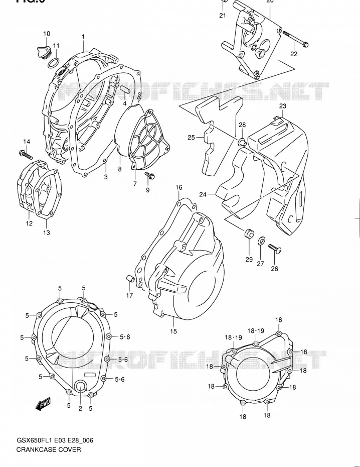 CASING Suzuki MOTO 650 GSX-F 2011  GSX650F L1 (E03,E28,E33)