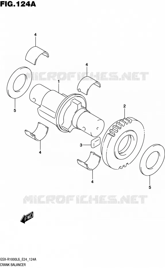 CRANK BALANCER Suzuki MOTO 1000 GSX-R 2016  GSX-R1000A L6 (E24)