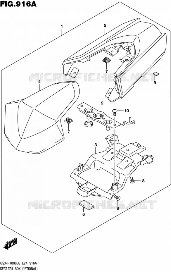 SEAT COWL (OPTIONAL) Suzuki MOTO 1000 GSX-R 2016  GSX-R1000A L6 (E24)