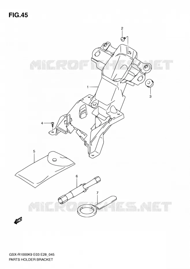 GEREEDSCHAPSKIST Suzuki MOTO 1000 GSX-R 2010  GSX-R1000 L0/GSX-R1000Z L0 (E03,E28,E33)