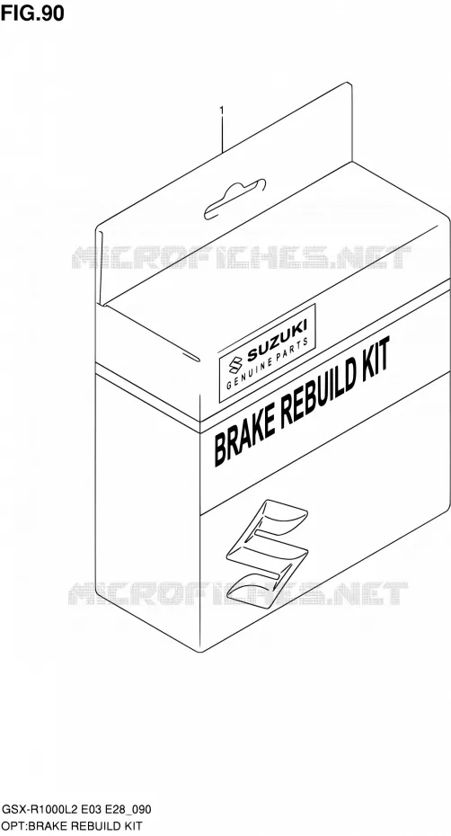 BRAKE REBUILD KIT Suzuki MOTO 1000 GSX-R 2012  GSX-R1000 L2 (E03,E28,E33)