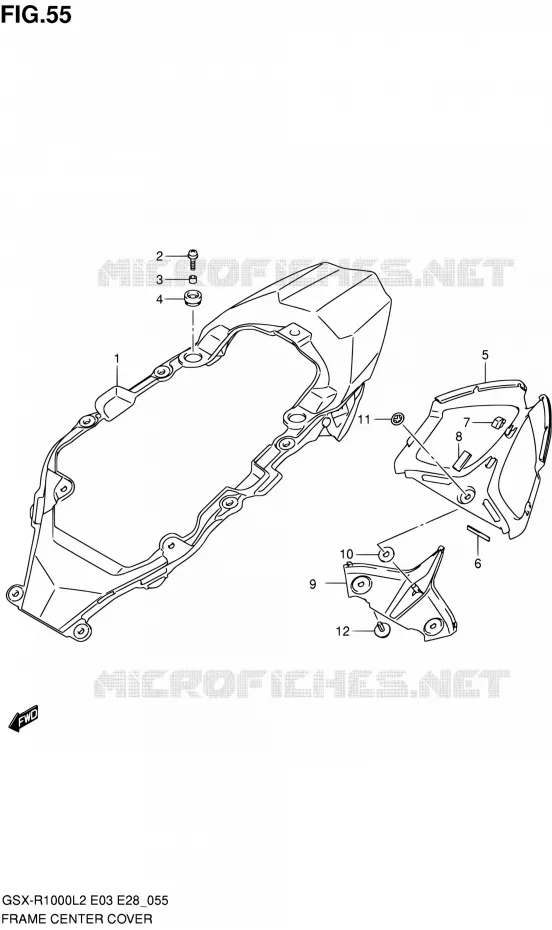 CENTRAL KUIP Suzuki MOTO 1000 GSX-R 2012  GSX-R1000 L2 (E03,E28,E33)