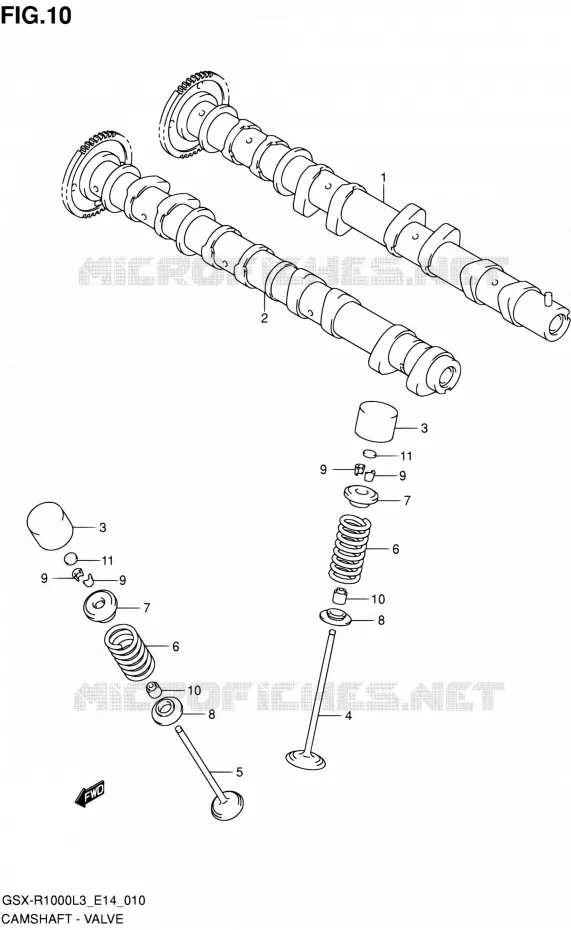 NOKKENAS - VALVES Suzuki MOTO 1000 GSX-R 2013  GSX-R1000 L3/GSX-R1000Z L3 (E14)