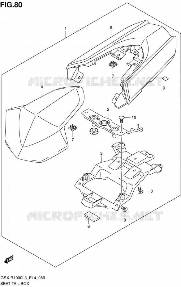SEAT COWL (GSX-R1000ZL3 E14) Suzuki MOTO 1000 GSX-R 2013  GSX-R1000 L3/GSX-R1000Z L3 (E14)