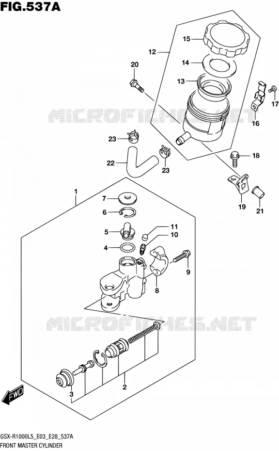 FRONT HOOFDREMCILINDER Suzuki MOTO 1000 GSX-R 2015  GSX-R1000 L5 (E03,E28,E33)