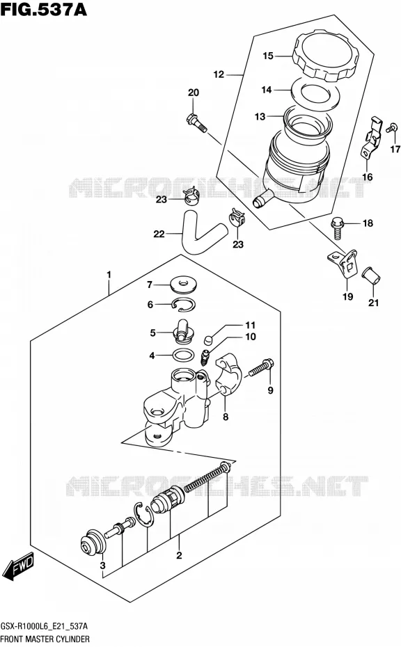 FRONT HOOFDREMCILINDER Suzuki MOTO 1000 GSX-R 2016  GSX-R1000UF L6 (E21)