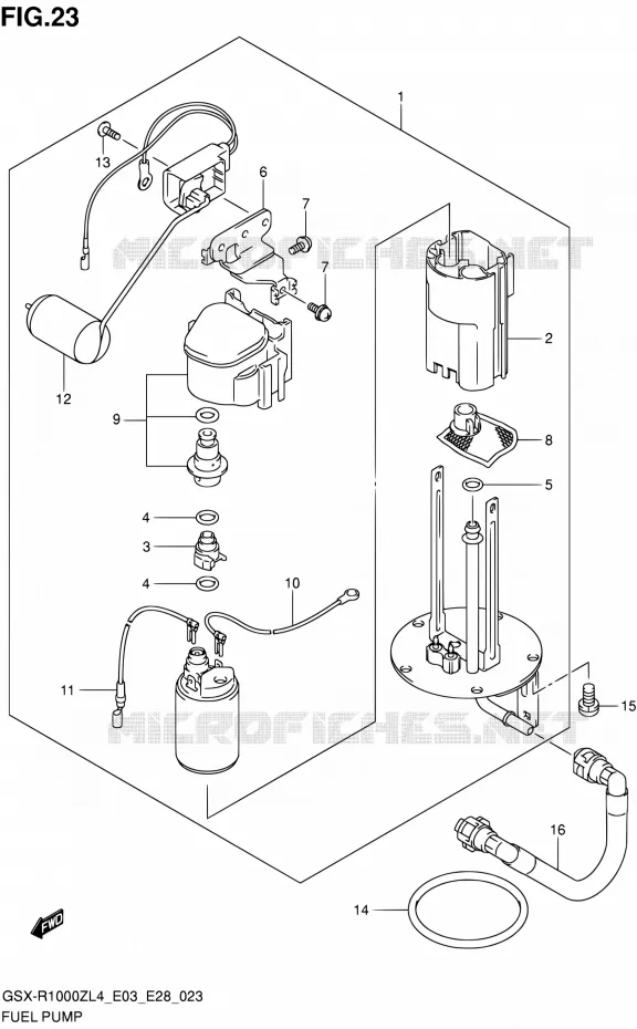 BENZINE POMP Suzuki MOTO 1000 GSX-R 2014  GSX-R1000Z L4 (E03,E28,E33)