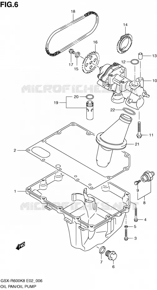 SUMP - OLIEPOMP  Suzuki MOTO 600 GSX-R 2010  GSX-R600 L0 (E02,E19,E24)