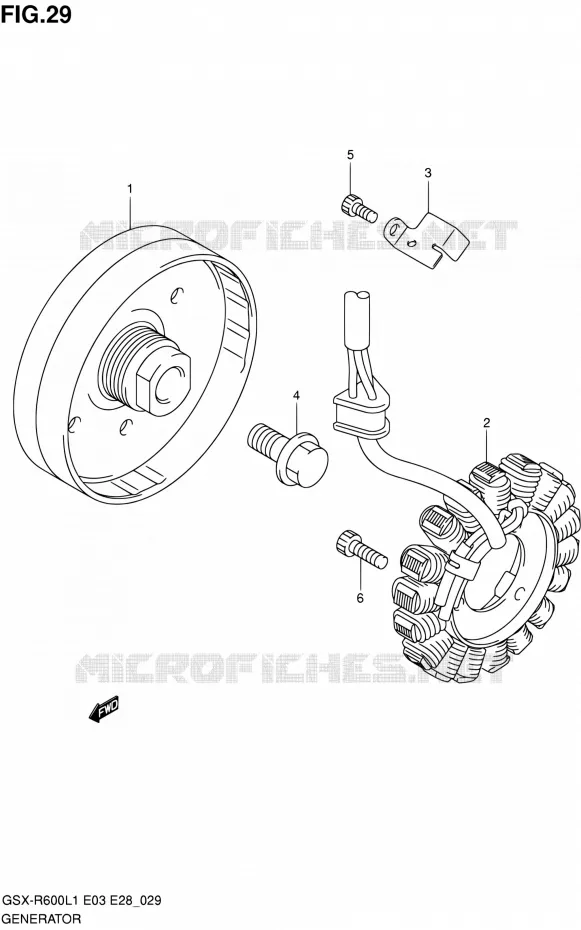 ALTERNATOR Suzuki MOTO 600 GSX-R 2011  GSX-R600 L1 (E03,E28,E33)