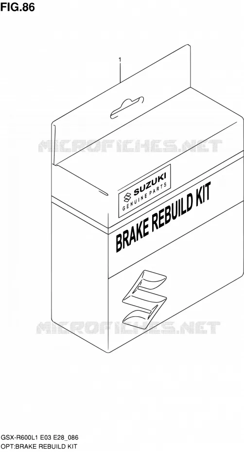 BRAKE REBUILD KIT Suzuki MOTO 600 GSX-R 2011  GSX-R600 L1 (E03,E28,E33)
