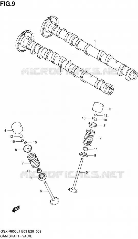 NOKKENAS - VALVES Suzuki MOTO 600 GSX-R 2011  GSX-R600 L1 (E03,E28,E33)