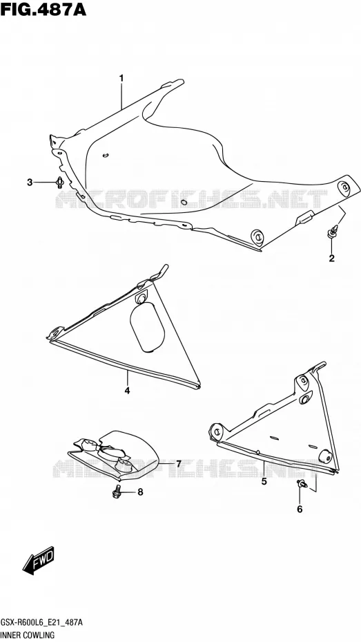 INNER KUIP Suzuki MOTO 600 GSX-R 2016  GSX-R600 L6 (E21)