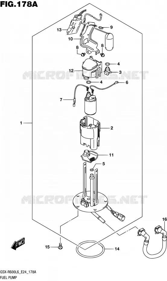BENZINE POMP Suzuki MOTO 600 GSX-R 2016  GSX-R600 L6 (E24)