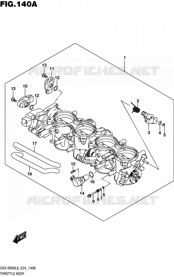 GASKLEPHUIS Suzuki MOTO 600 GSX-R 2016  GSX-R600 L6 (E24)