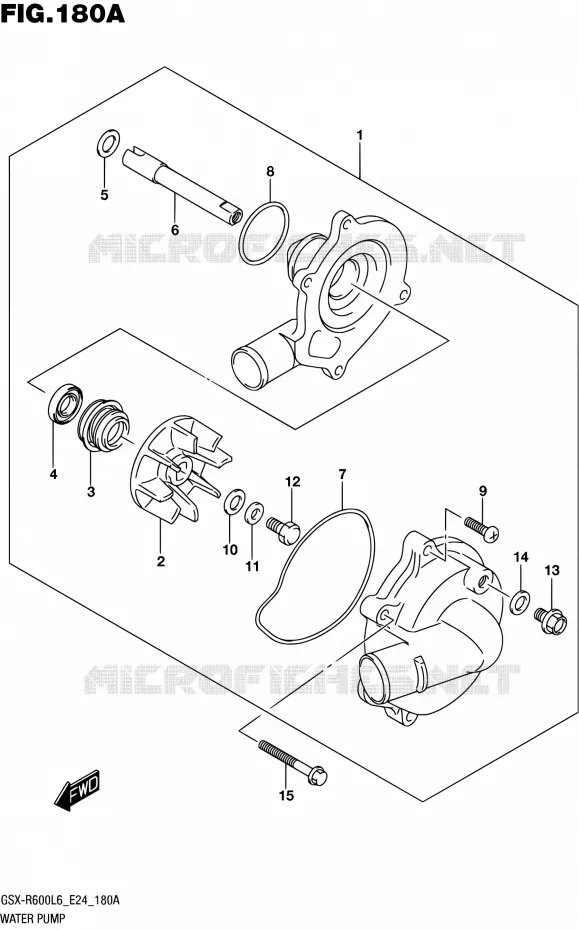 WATERPOMP Suzuki MOTO 600 GSX-R 2016  GSX-R600 L6 (E24)
