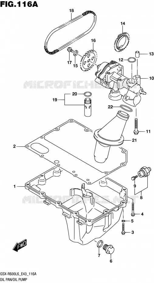 SUMP - OLIEPOMP Suzuki MOTO 600 GSX-R 2016  GSX-R600 L6 (E43)