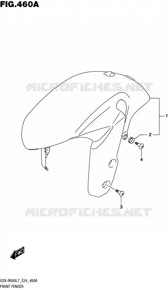 FRONT FENDER Suzuki MOTO 600 GSX-R 2017  GSX-R600 L7 (E24)
