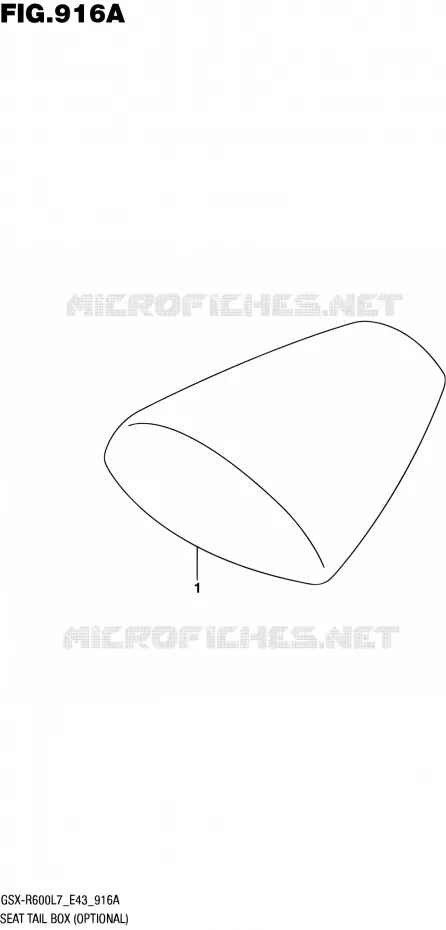 SEAT COWL (OPTIONAL) Suzuki MOTO 600 GSX-R 2017  GSX-R600 L7 (E43)