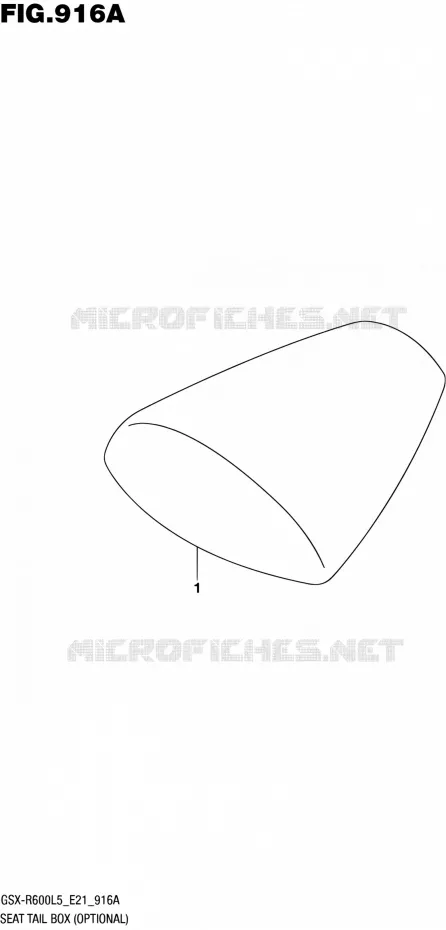 SEAT COWL (OPTIONAL) Suzuki MOTO 600 GSX-R 2015  GSX-R600UF L5 (E21)