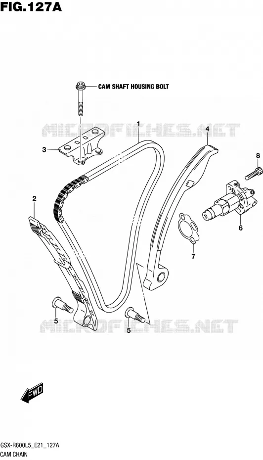 TIMING Suzuki MOTO 600 GSX-R 2015  GSX-R600UF L5 (E21)