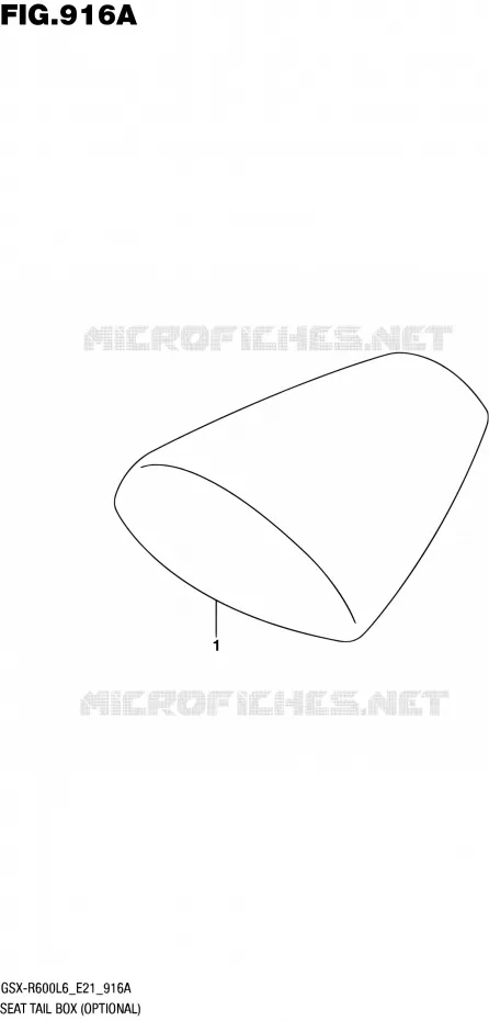 SEAT COWL (OPTIONAL) Suzuki MOTO 600 GSX-R 2016  GSX-R600UF L6 (E21)