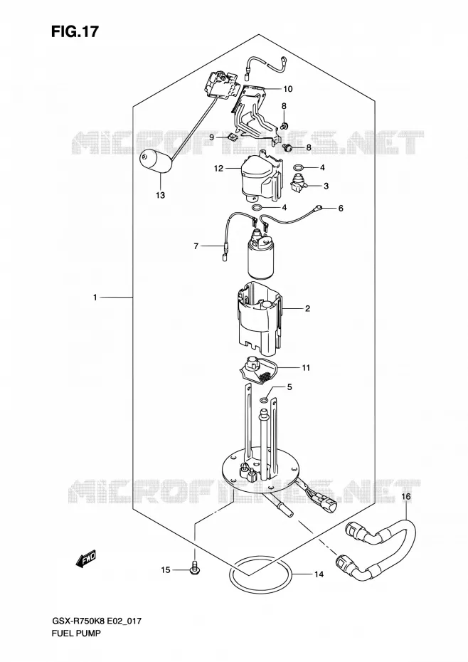 BENZINE POMP Suzuki MOTO 750 GSX-R 2010  GSX-R750 L0 (E02,E19)
