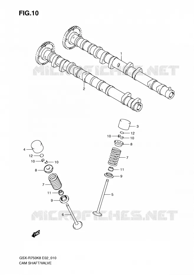 NOKKENAS - VALVES Suzuki MOTO 750 GSX-R 2010  GSX-R750 L0 (E02,E19)