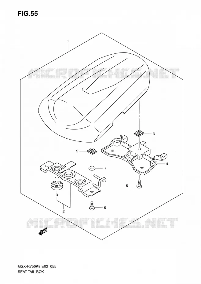 SEAT COWL Suzuki MOTO 750 GSX-R 2010  GSX-R750 L0 (E02,E19)