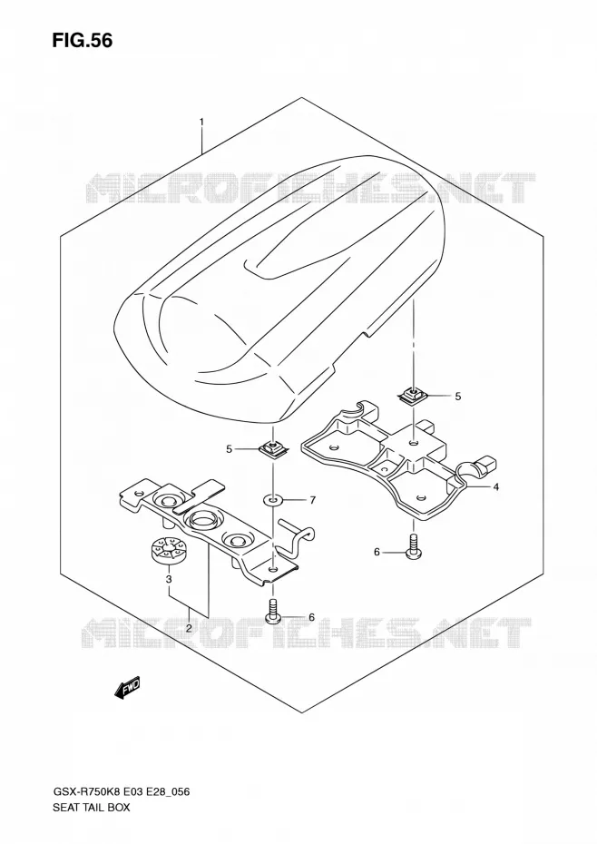 SEAT COWL Suzuki MOTO 750 GSX-R 2010  GSX-R750 L0 (E03,E28,E33)